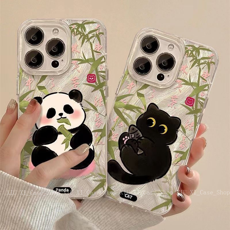 💖เคส Apple ที่รองรับ iPhone 16 PRO MAX เคส iPhone 15 PRO MAX 14 PRO MAX 13 PRO แพนด้า -CASE-YSK65-66