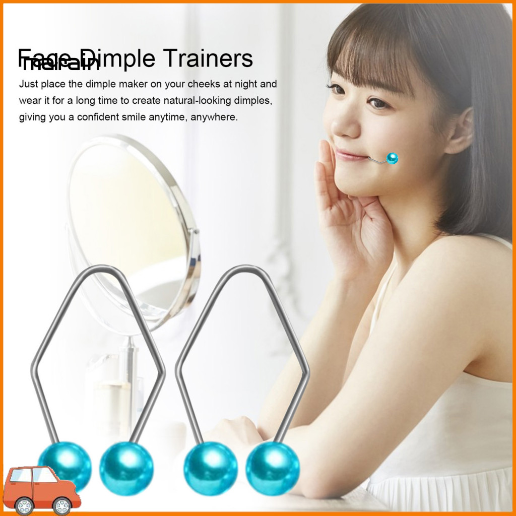 [Ma] เครื่องประดับอุปกรณ์เสริม Dimple Makers Natural Dimples พร้อม 2 ชิ้น Face Dimple Trainers น้ําห