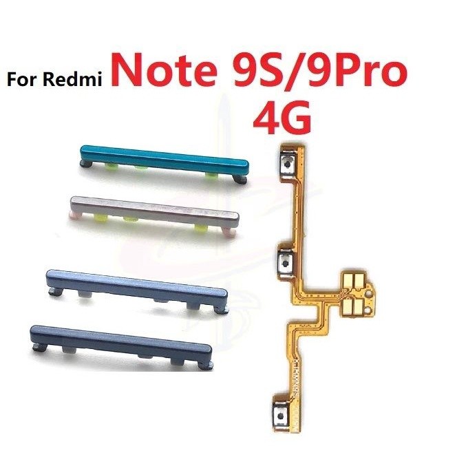 Flex ปุ่มเปิดปิดสําหรับ Redmi Note 9 Pro 9S flex ปุ่มปรับระดับเสียง