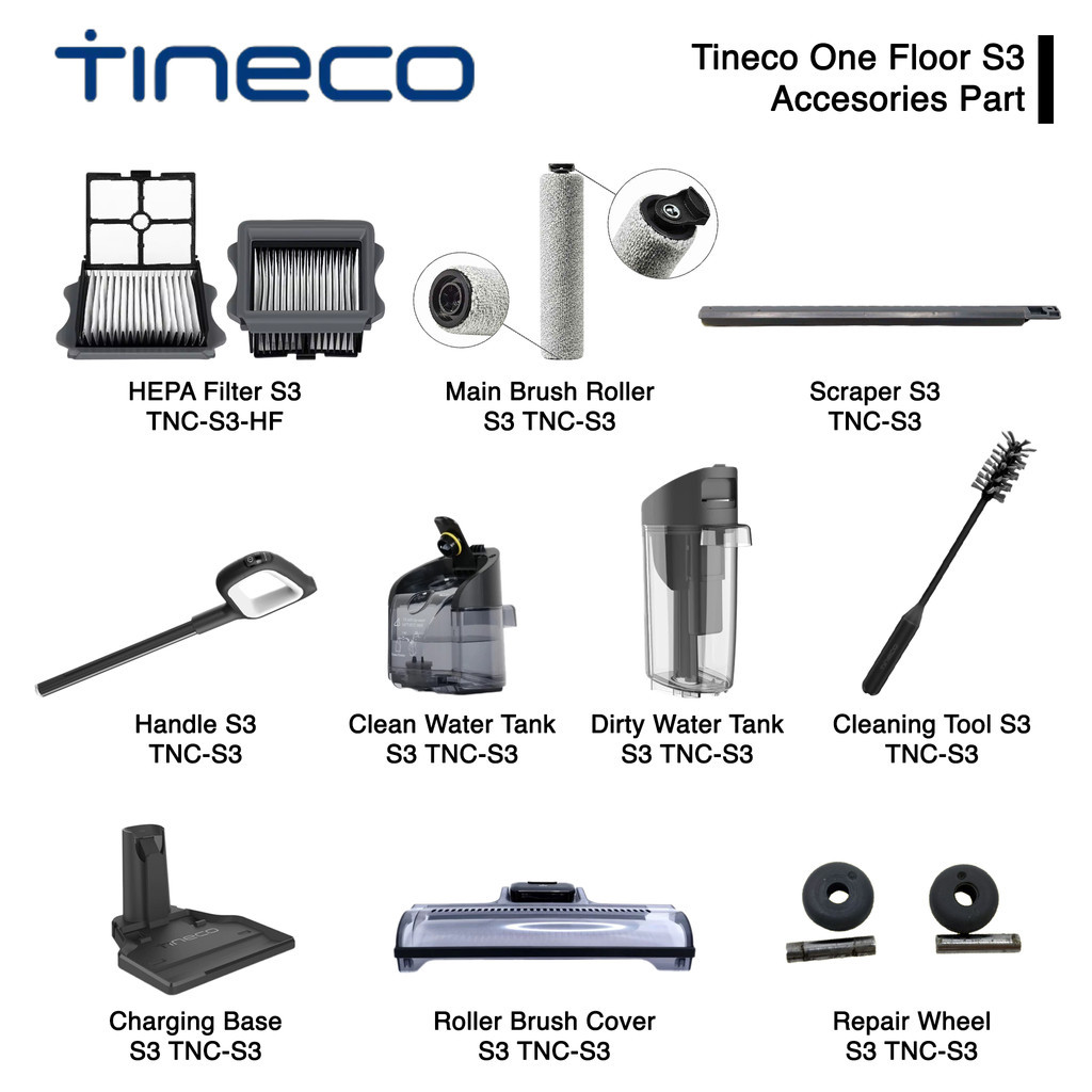 Tineco One Floor S3 S5 Pro S5 Combo อุปกรณ์เสริม HEPA Filter Roller Brush Part