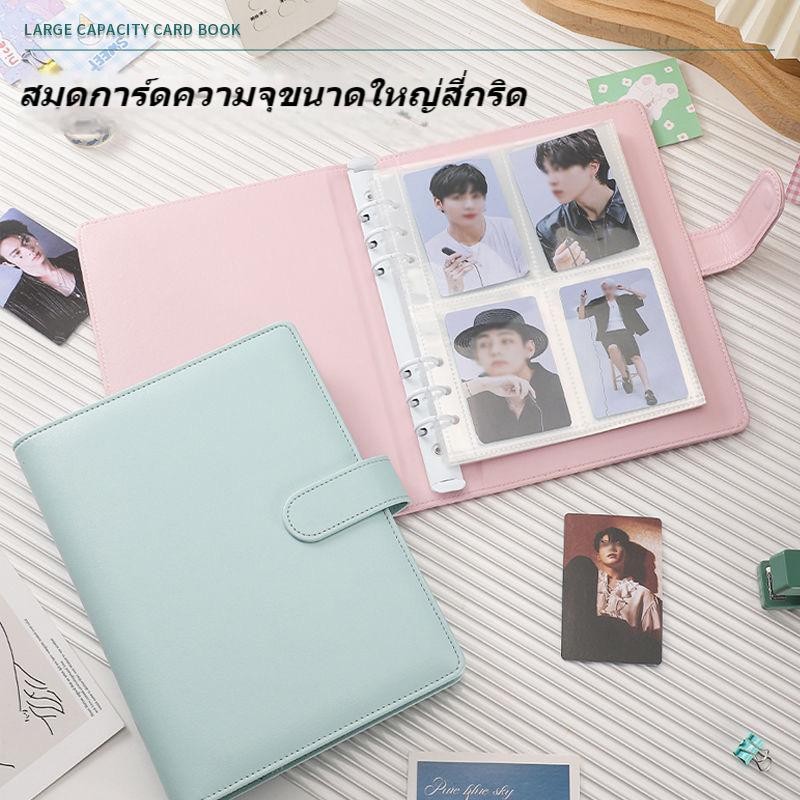 สมุดเก็บบัตรโพลารอยด์ขนาดเล็กแบบแยกแผ่นหนัง PU A5 คุณภาพดี