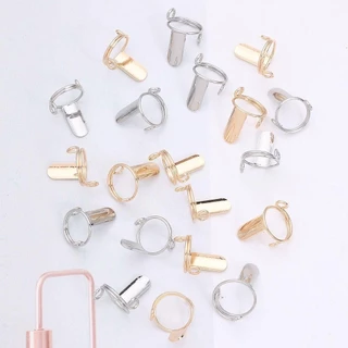 แหวนติดเล็บ COLO สีทองแหวนเล็บปลายนิ้วแบบใช้ซ้ําได้คุณภาพสูงใช้งานง่าย Causal Silver สี Phalanx แหวนสําหรับเล็บปลอมฝรั่งเศส
