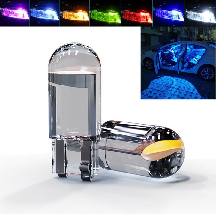 หลอดไฟหรี่ ขั้วT10 หลอดไฟติดป้ายทะเบียนรถยนต์ T10 W5W Cob 194 168 Led 1 ชิ้น