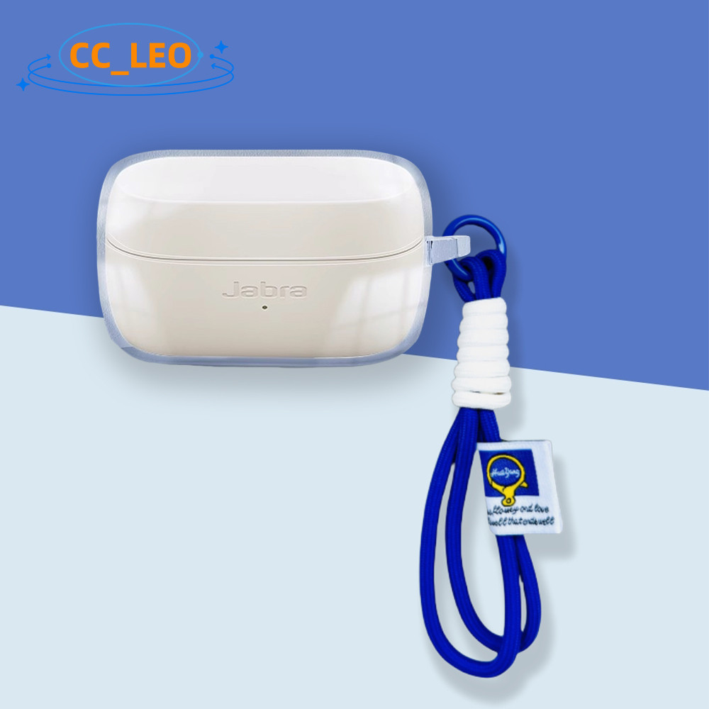 For Jabra Elite 3 Clear Soft Case Cute Lanyard Pendant Jabra Elite 4 Shockproof Shell Jabra Elite 2 