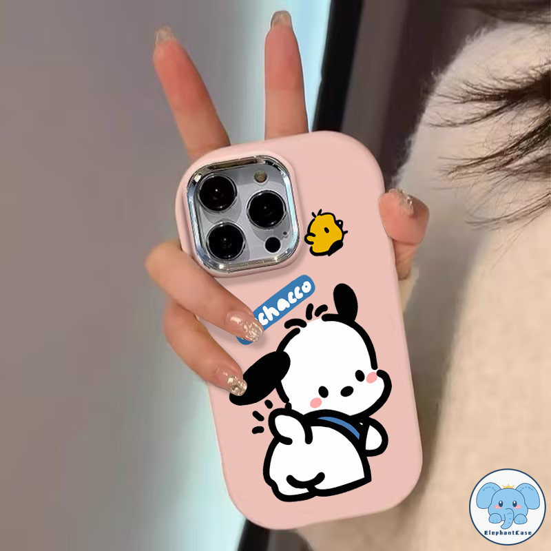 เคส เข้ากันได้กับ เคสไอโฟน XR 11 16 13 15 12 14 Pro Max 15 7 8 Plus X XS Max SE 2020 เคสนิ่มลายการ์ตูนสุนัขหางยาวสุดฮา