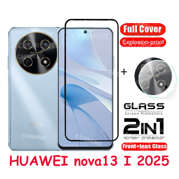 Huawei Nova 13i 2025 ป้องกันหน้าจอโปร่งใสคลุมทั้งหมดฟิล์มสําหรับ Huawei Nova 13i Nova13i 13Nova 13Pro 13 i Pro 4G 5G 2025 กระจกนิรภัยเลนส์กล้อง