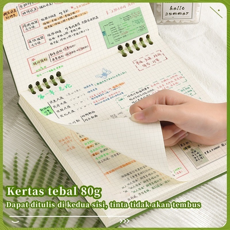 Ready Notebook Binder Book B5/Notebook Gradient Color Book B5 Flip Vertical/Writing School Aesthetic