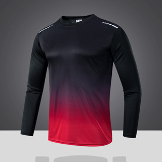 เสื้อกีฬา แขนยาว เสื้อปั่นจักรยานผู้ชาย เสื้อยืดกีฬา แขนยาว