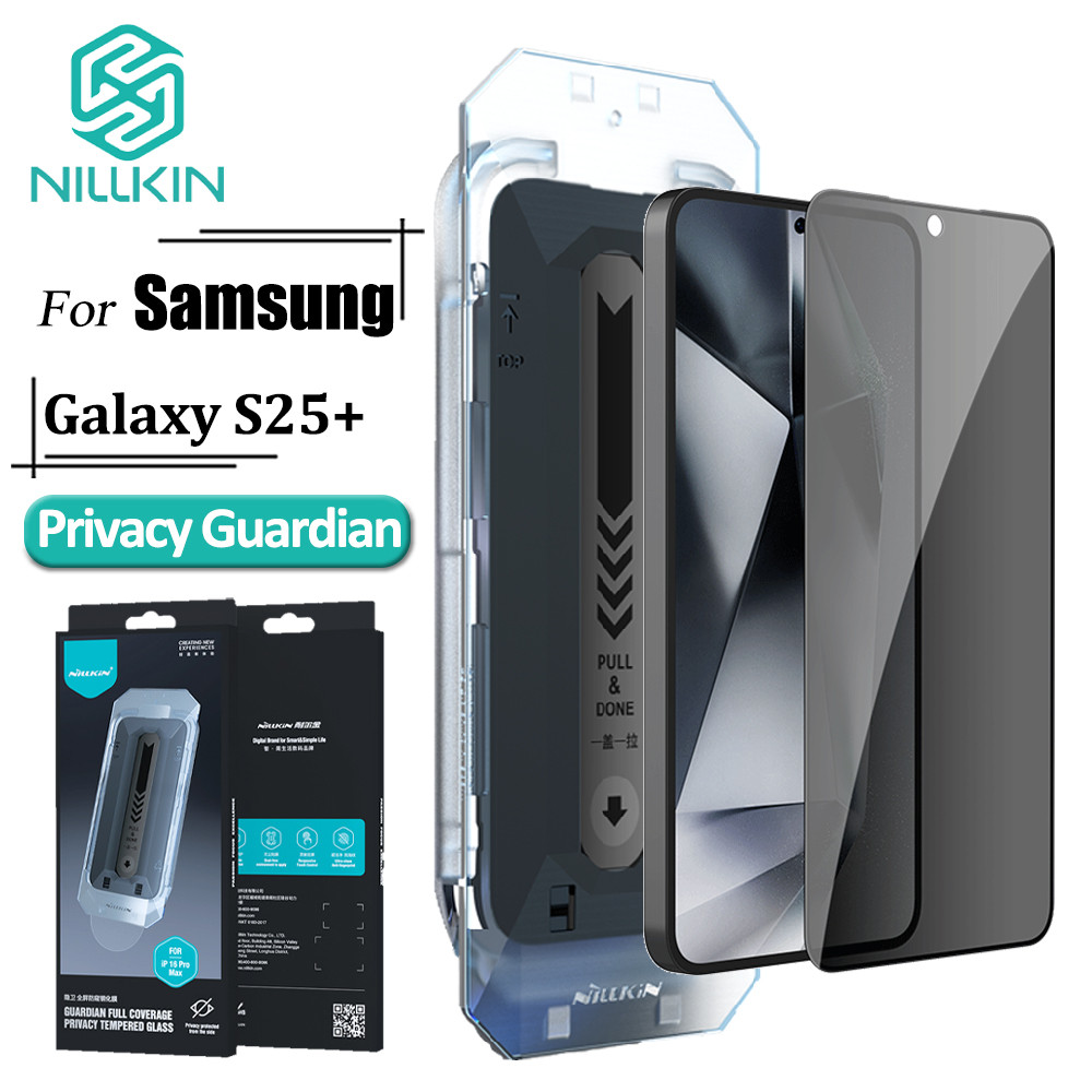 Nillkin กระจกนิรภัยแบบเต็มหน้าจอสําหรับ Samsung Galaxy S25 + / S25 Plus ติดตั้งง่ายความเป็นส่วนตัว Guardian Anti Glare ป้องกันหน้าจอ