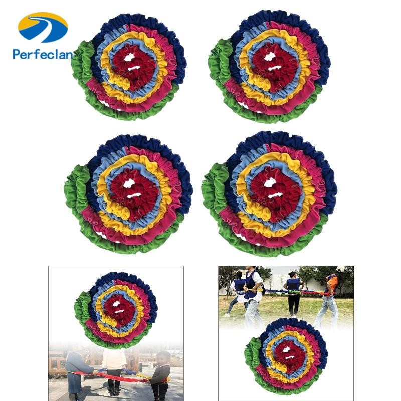 Perfeclan Cooperative Stretch Band วงออกกําลังกาย Teamwork มัลติฟังก์ชั่นที่มีสีสันของเล่นกลางแจ้ง Integrations Movement Prop สําหรับ Backyard