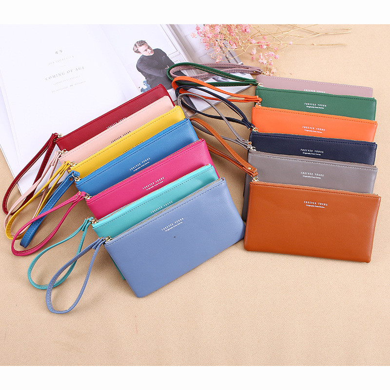 ซิปกระเป๋าคลัทช์กระเป๋าใส่เหรียญกระเป๋าสตางค์สไตล์ใหม่สุภาพสตรีกระเป๋าสตางค์ยาวความจุขนาดใหญ่สุภาพสตรีกระเป๋าสตางค