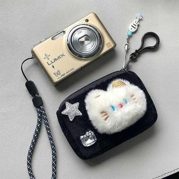 Ccd กระเป๋าเก็บของ Crossbody Shock-proof Star kitty Cat Canon กระเป๋ากล้องการ์ตูนน่ารักกระเป๋าใส่เหรียญหูฟังกระเป๋า