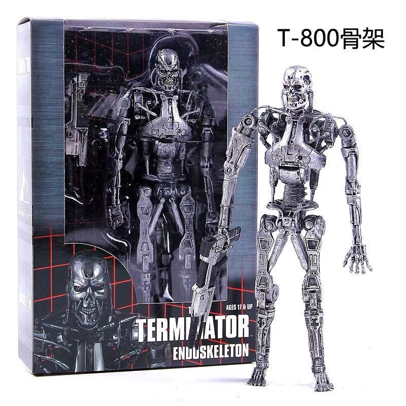 ฟิกเกอร์โมเดล NECA Terminator T800 Skeleton Future Warrior T1000 ฟิกเกอร์เคลื่อนที่ได้