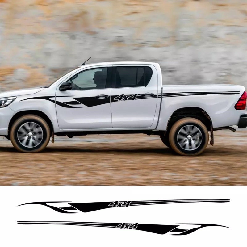 S367 2 ชิ้น 4x4 ด้านข้างรถสติกเกอร์ลาย