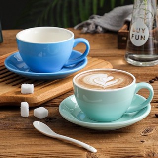 แก้วกาแฟ พร้อมส่งในไทย แก้วกาแฟพร้อมจานรอง ถ้วยกาแฟ ชุดถ้วยน…