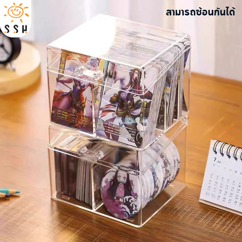 กล่องเก็บการ์ดแบบใส กล่องบรรจุการ์ด กล่องอะคริลิคใส สําหรับโปสการ์ด รูปภาพ กันน้ำ ป้องกันฝุ่น การจัดเก็บมัลติฟังก์ชั่