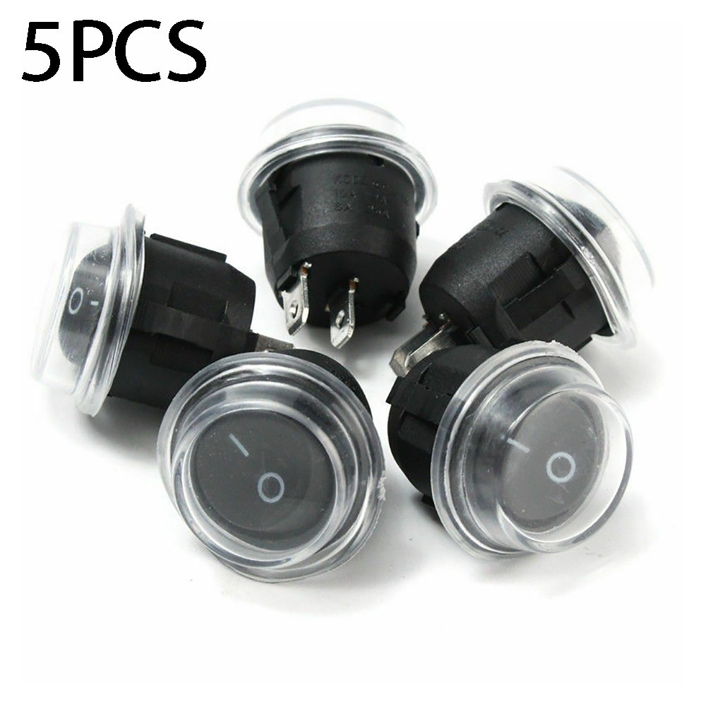 การลดราคาครั้งใหญ่ 5 ชิ้น/เซ็ตรถ 12V รอบ Rocker เรือสลับ SPST ON/OFF สวิทช์ + ฝาครอบกันน้ํา [BABYHOOD]