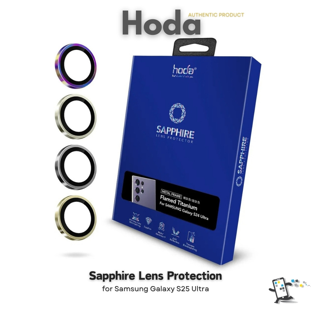 Hoda Sapphire Lens Protection กระจกกันเลนส์กล้องสำหรับ Samsung Galaxy S25 Ultra
