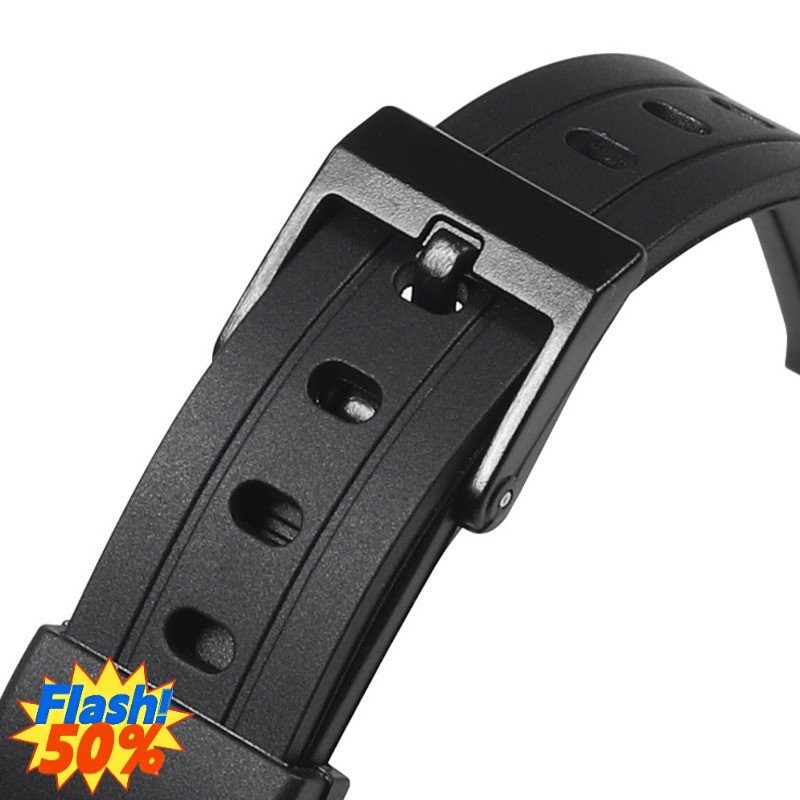 สายนาฬิกาสําหรับ Casio F-91W-1 F91WM F-84W F-94W A168w A158 AE-1200 1300 สีดําเรซิ่นพลาสติกนาฬิกาข้อมือ Watchstrap พร้อม Pins ราคา ถูกที่สุด ดีลบีเคเค แกลเลอรีภาพที่ 5