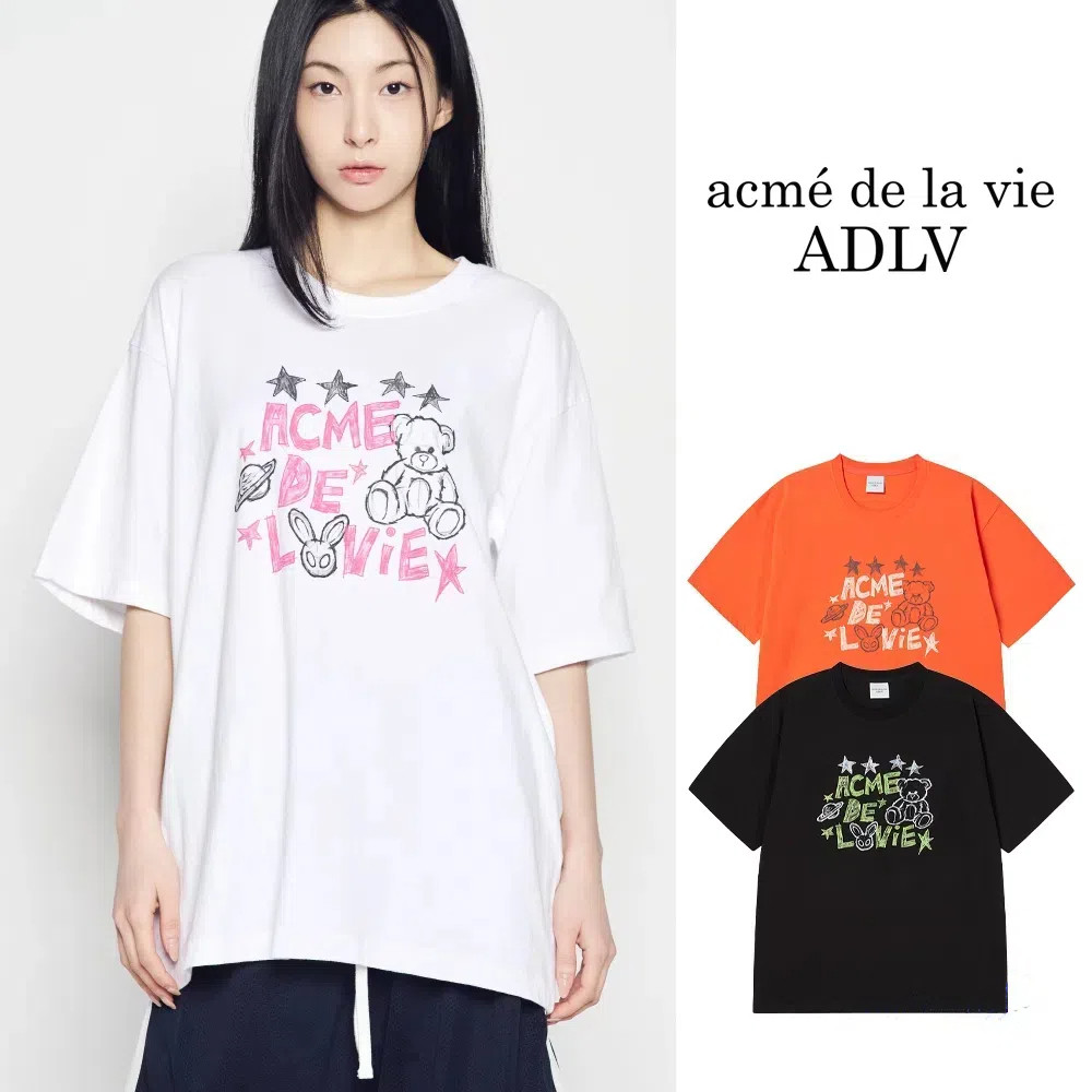 2025 ใหม่ Acme de Ia vie AdIv UNIVERSE DRAWING เสื้อยืดแขนสั้น