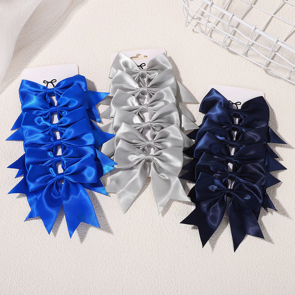 6 ชิ้น นิ้วน่ารักคราบโบว์ใหญ่คลิปผมสําหรับเด็กสาว Handmade Hairpins Barrettes Headwear อุปกรณ์เสริมผมขายส่ง thumbnail 9