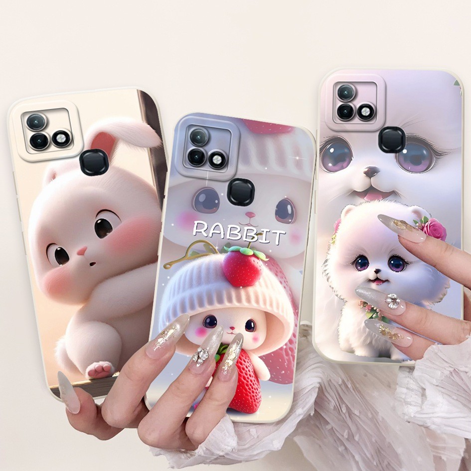 ปลอกป้องกันเต็มรูปแบบสําหรับ Infinix Hot 10 10i กรณี X682B X682C X659B น่ารักการ์ตูน Love Heart สําหรับสมาร์ท 5 Pro Capa