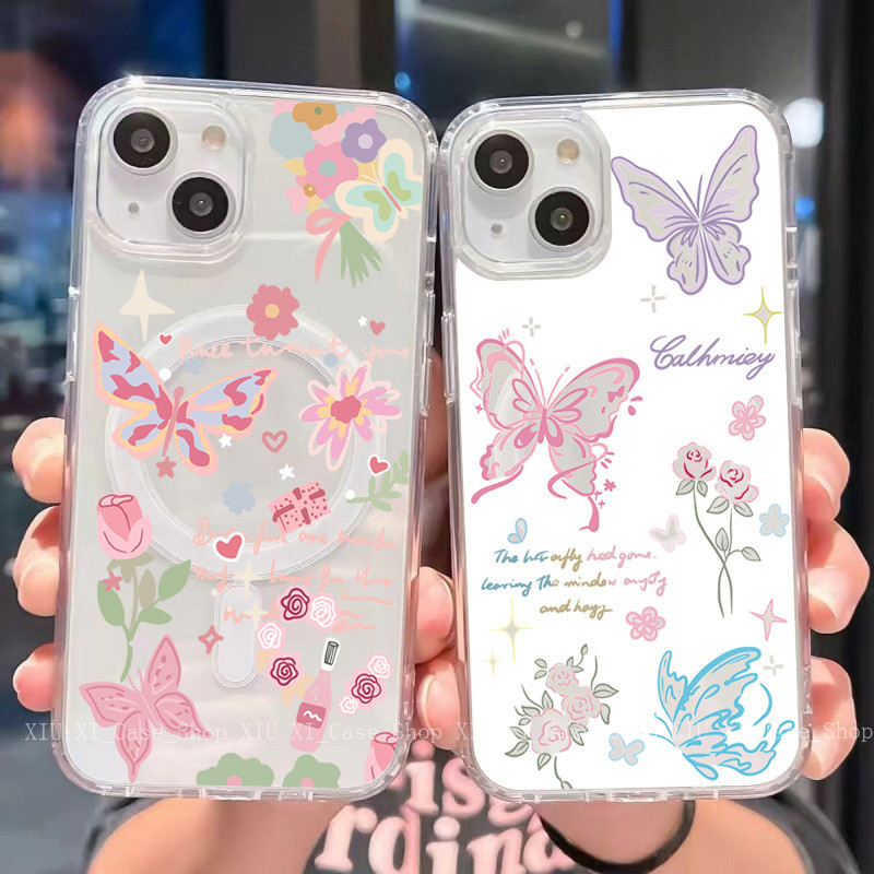💖เข้ากันได้สำหรับ iPhone เปลือกดูดแม่เหล็ เคสไอโฟน 16promax 13 14plus15 PRO max XR 12 13pro 7P 14 pr