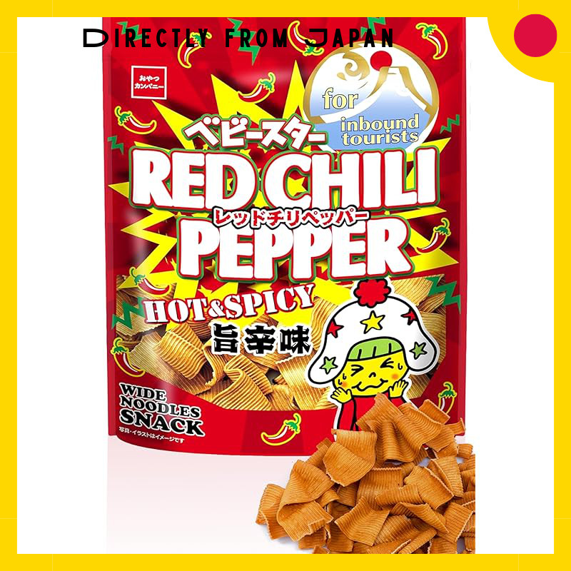 Spicy Chili Pepper Baby Star Ramen Snack - Wide Noodles, Crunchy Texture, Perfect for Beer - Family 