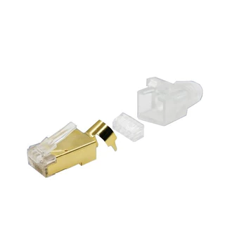 LINK US-1070SG หัวสีทอง Shield CAT 6A RJ45 บรรจุ 1 หัว / Pkg.
