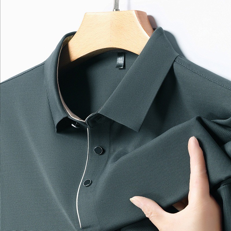 M-4XL เสื้อโปโลผู้ชาย แขนสั้น สไตล์สบาย ระบายอากาศได้ คลาสสิก พร้อมให้เลือก 6 สี