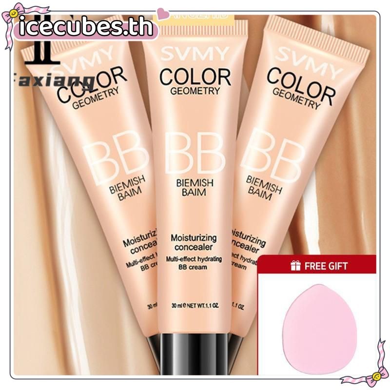 Jiangzhib [พัฟฟรี] Svmy 30ml BB Cream Makeup Full Coverage Foundation Oil Control คอนซีลเลอร์ปากกากั