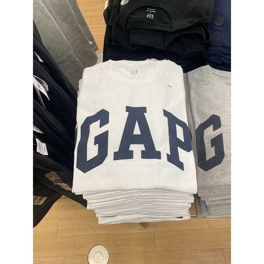 Gaas ผ้าฝ้าย 100% คอกลม ปากขนาดใหญ่ พิมพ์ลาย Letter Cool เสื้อยืดBreathable Casual Unisex สลิม핏