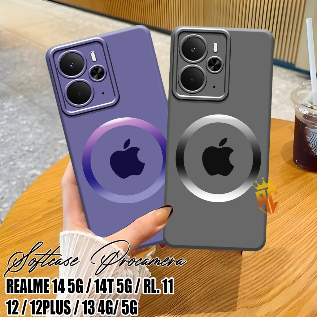 Softcase REALME 14 5G / REALME 14T 5G / REALME 11/12/12 PLUS/13 4G/5G - Realme Case - เคส Apple Logo
