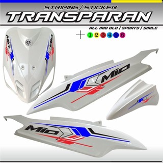 MOTIF STRIPING TRANSFARAN MIO SPORTI / STIKER MIO SMILE SPORTI KARBU STIKER TRANSPARAN TERLARIS