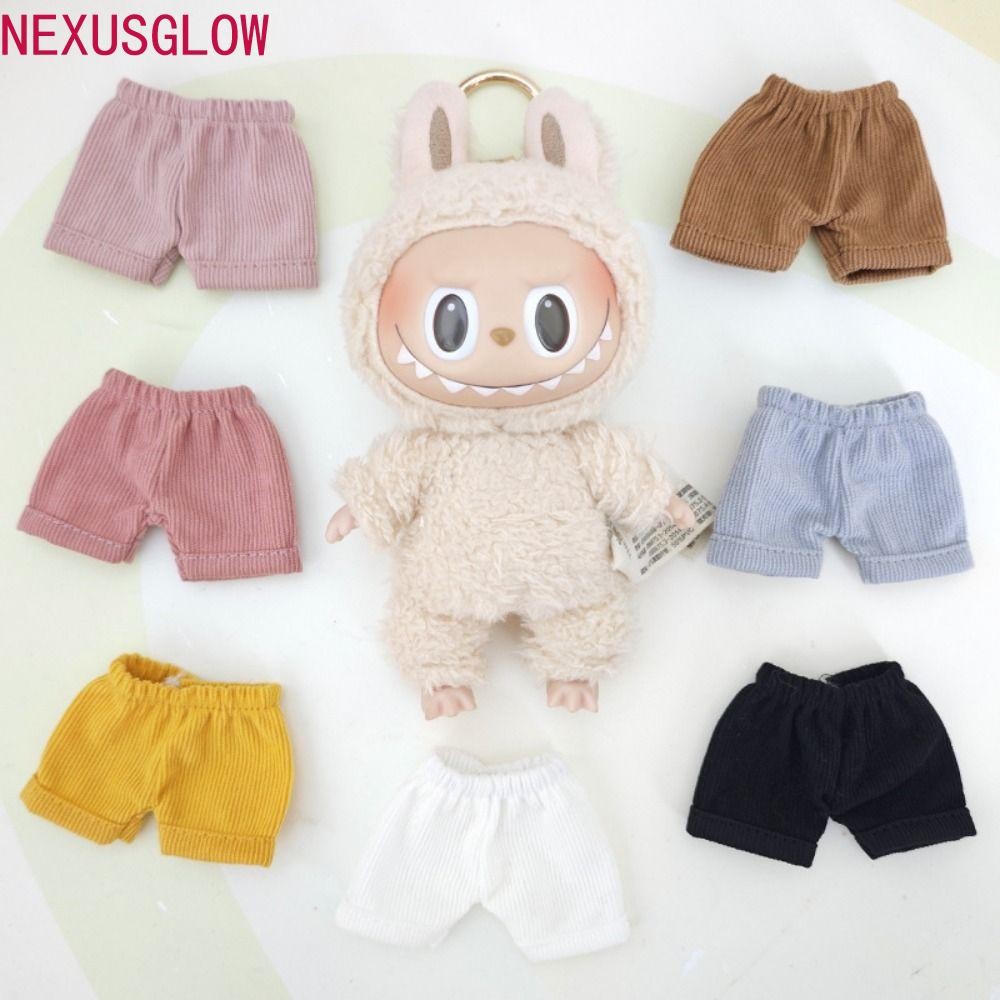 Nexusglow Labubu Time เสื้อผ้า, แต่งตัวผ้า Labubu ชุดตุ๊กตา, ตุ๊กตา Handmade เสื้อผ้าเปลี่ยน Handmade Mini Labubu จี้ตุ๊กตาอุปกรณ์เสริมสําหรับ 17 ซม. Labubu