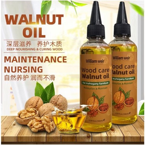 William Weir วอลนัทน้ํามันไม้โปแลนด์เฟอร์นิเจอร์ไม้ Care ไม้ขี้ผึ้งโปแลนด์ไม้เสื้อ Minyak Kayu Yati 