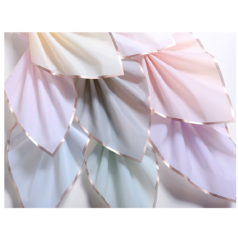 กระดาษห่อช่อดอกไม้ กันน้ํา สีทอง 20แผ่น/pack ขนาด58*58cm กระดาษห่อช่อดอกไม้ ห่อของขวัญ กระดาษห่อดอกไม้ - รูปที่ 2