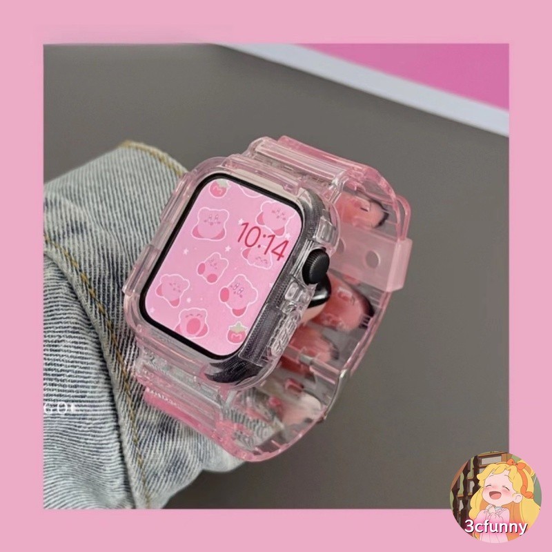 สายโปร่งใสพร้อมเคสเหมาะสําหรับ แอปเปิล ดู 9 8 7 6 กับ 5 4 3 ฉัน-ดู สาย 41/40/44/45 มม.49 มม.38 มม.42 มม.