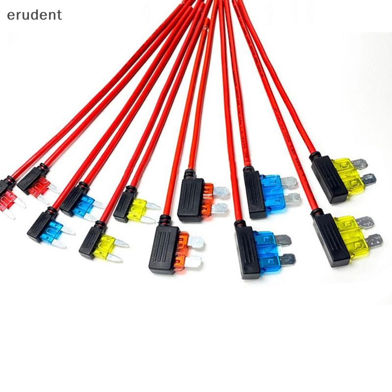 Erudent Micro Standard ATM Blade Medium Simple Safety 10A 15A 20A รถฟิวส์ผู้ถือ Add-a-cuit TAP อะแดปเตอร์ใหม่