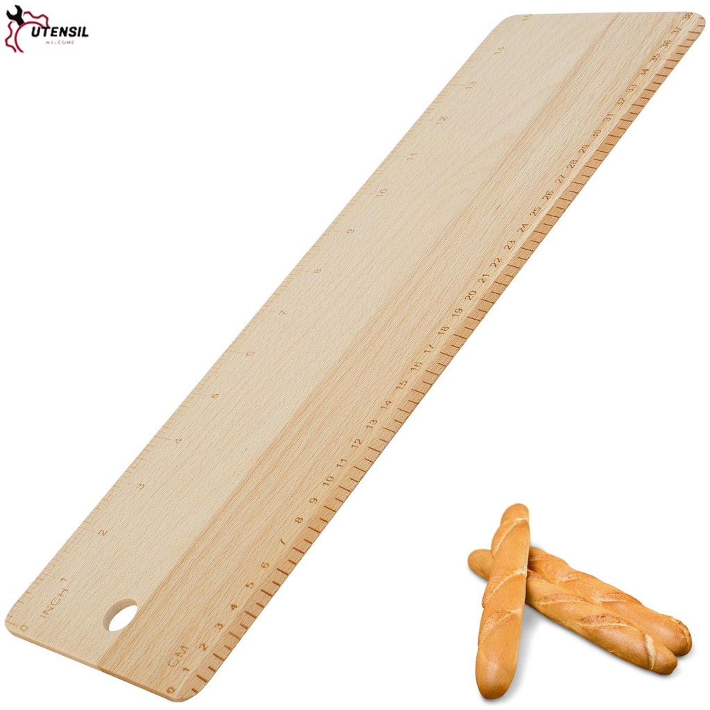 ขนมปัง Transfer Peel Beech Bread Flipping Board แขวนขนมปัง Peel 154.70.2 นิ้วขนมปังฝรั่งเศส Flipping Board ใช้งานง่ายขนมปัง Flipping Board Bakeware SHOPSBC3385