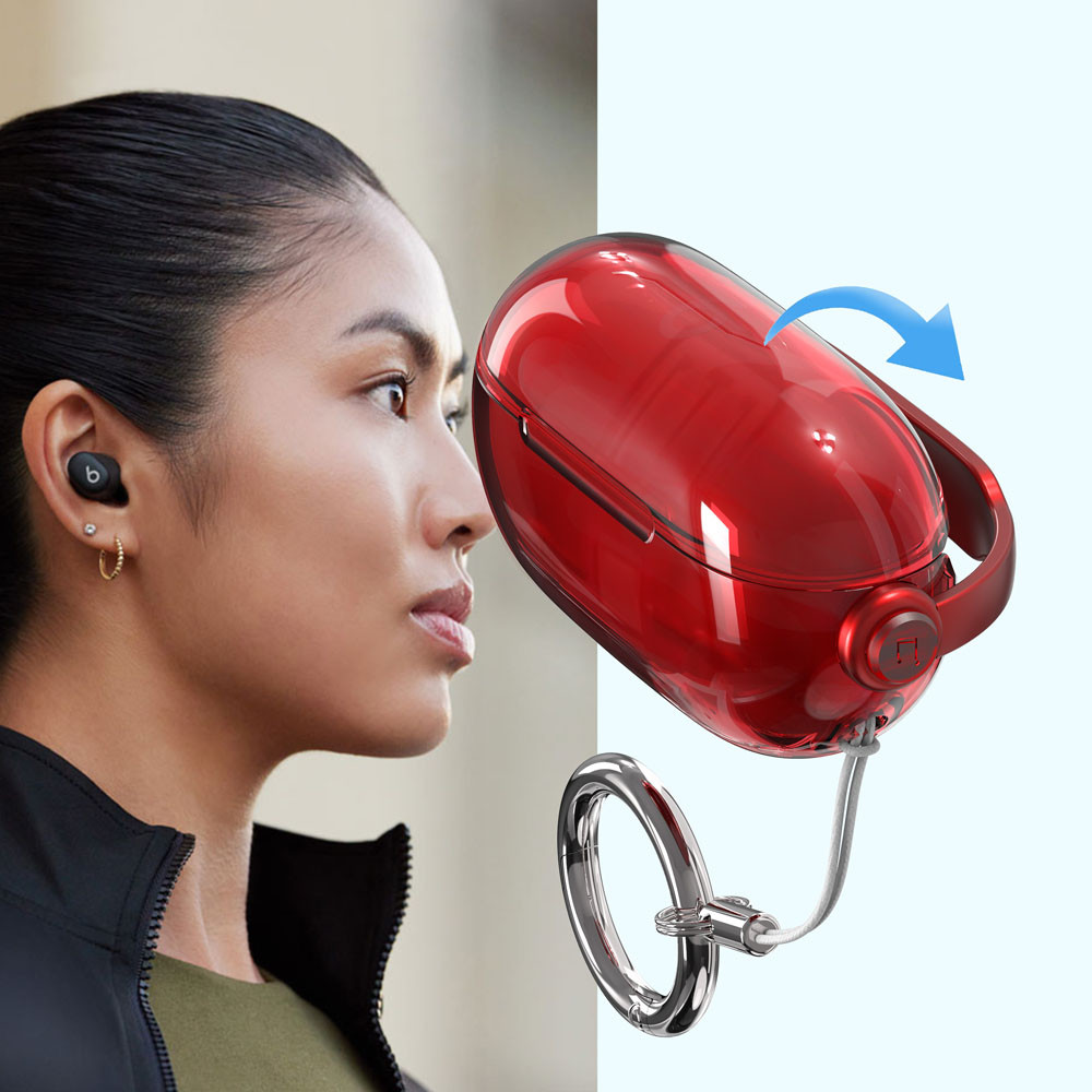 กรณีโปร่งใสสําหรับ Beats Solo Buds หูฟังกรณีนุ่มบลูทูธไร้สายหูฟังฝาครอบป้องกันผู้ถือฟังก์ชั่นขาตั้ง