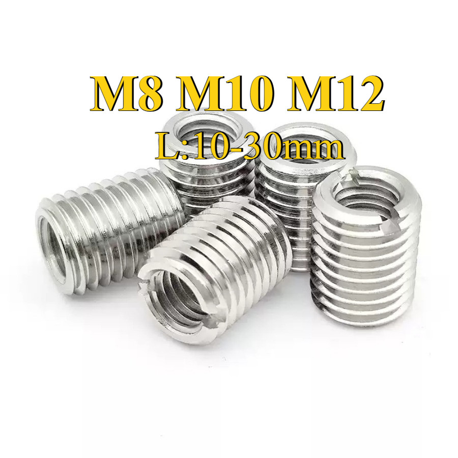 M8/M10/M12 ปลอกสวมเกลียว แปลงเกลียว ปรับขนาดเกลียว ตัวผู้ สแตนเลส 304 เกลียวมิล หยาบ  / Screw Thread Adapter SUS304(DM1) – โปรปัง
