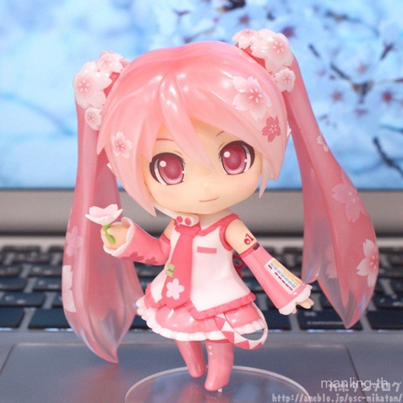 [Man Ling Chaowan] รุ่น Q ของดิน Hatsune Miku 500 #2015 Sakura Hatsune สามารถเปลี่ยนใบหน้าได้กล่องบร