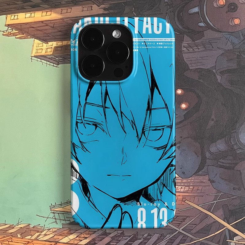 เคสโทรศัพท์มือถือตัวละครเส้นสีน้ำเงินสองมิติเข้ากันได้กับ iPhone 16PLUS xsmax 16 14 15 13 12 11 PROM