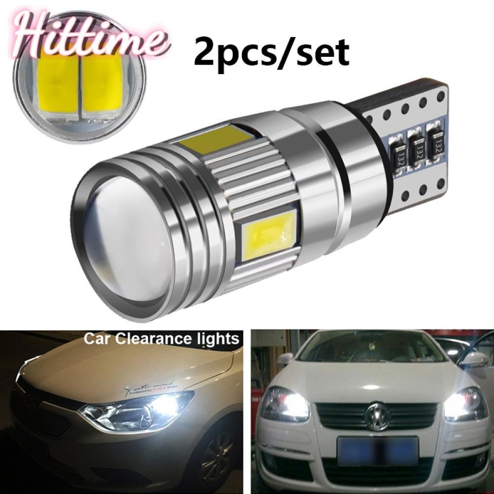 Hittime 2 ชิ้น T10 รถ W5W หลอดไฟ LED สัญญาณ 5630 6SMD Auto Claerance Wedge ด้านข้างป้ายทะเบียนย้อนกล