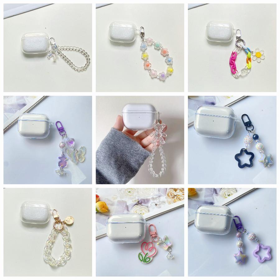 น่ารักสําหรับ UGREEN HiTune S3 / T6/T6S/ H6pro H5 T3 กรณีการ์ตูนหมีข้อมือChain หูฟังซิลิโคนโปร่งใสสํ