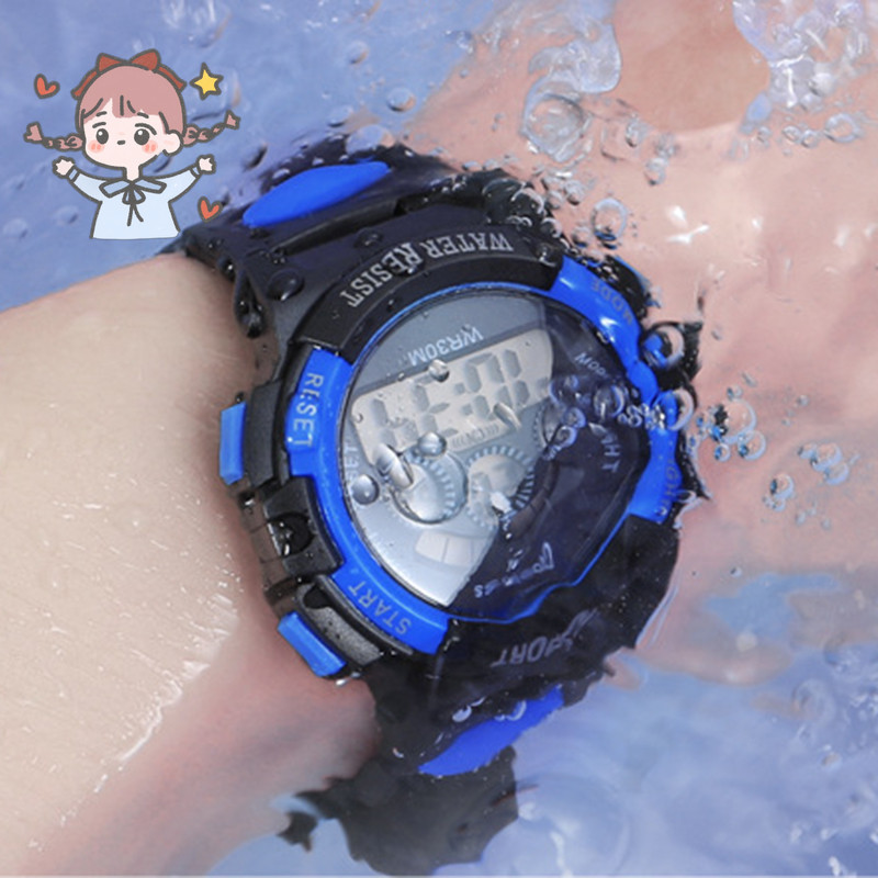เด็ก Kanak Digital Led กันน้ํา Kalis Air ชายหญิงกีฬานาฬิกา