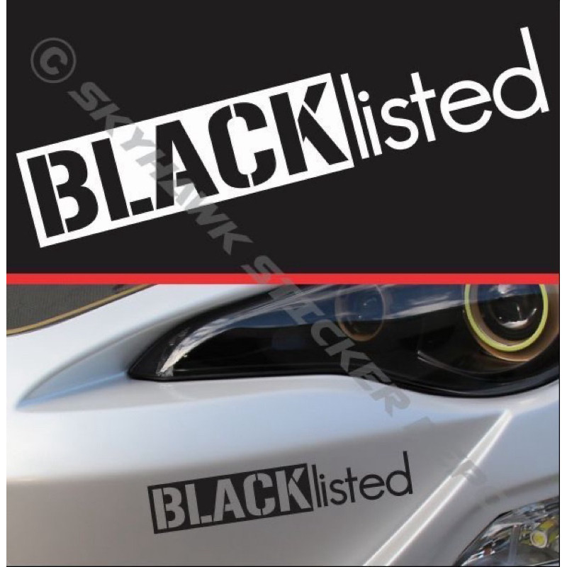 K600 BLACKlisted กันชนไวนิล Decal Stickerd