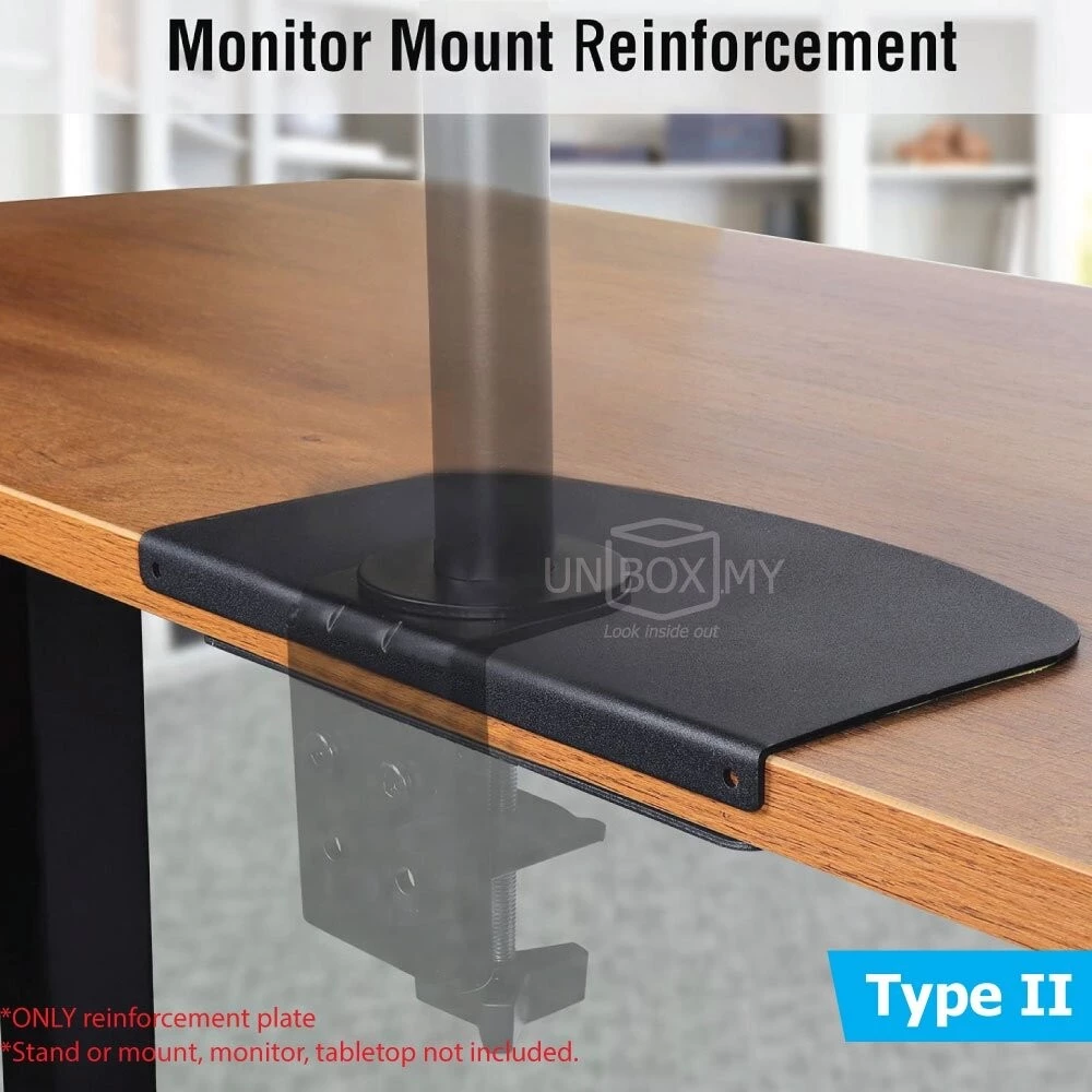 (มีของพร้อมส่ง) Monitor Arm Reinforcement Plate (แผ่นรองขาจอแบบหนีบกับโต๊ะ)เหล็กเสริม Monitor Mount Plate สำหรับ