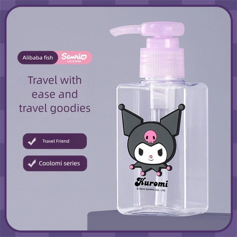 [Sanrio 100mL ขวดปราศจากการรั่วไหล] - เป้อุ้มโลชั่นป้องกันการรั่วซึม ABS | Kids-Safe Flight Bath Org